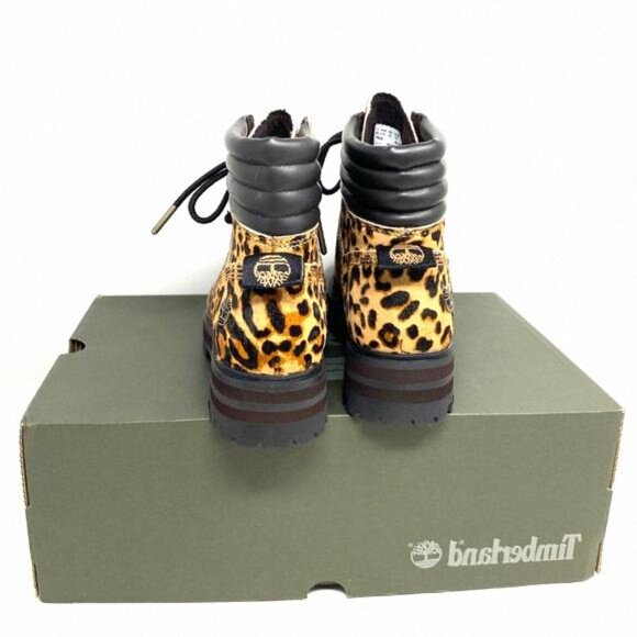 Timberland WOMEN Size TB 0A2GCR V24 LONDON SQUARE MID Boots Leather Brown HIKER - Picture 8 of 11
